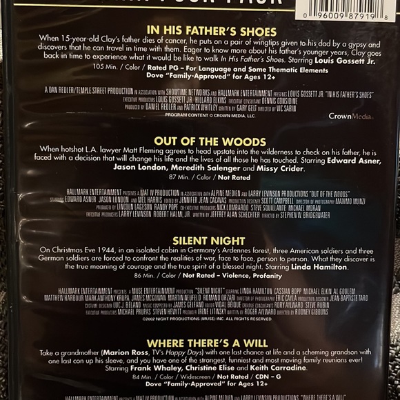 HALLMARK 4 movie DVD disc Great Family Movies - Picture 2 of 2